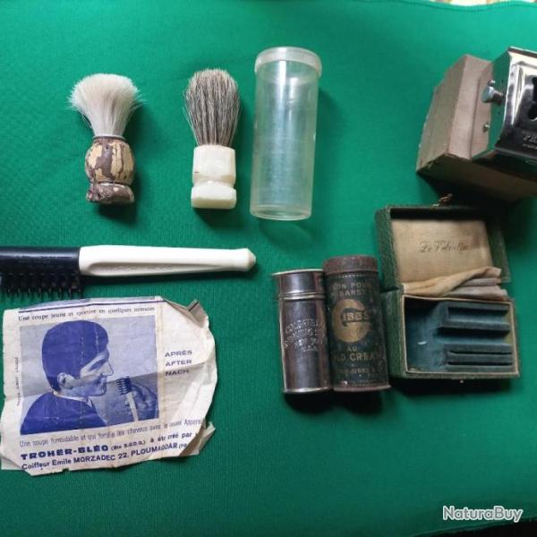 tr�s beau lot objet de coiffeur / barbier  de 1920 � 1970