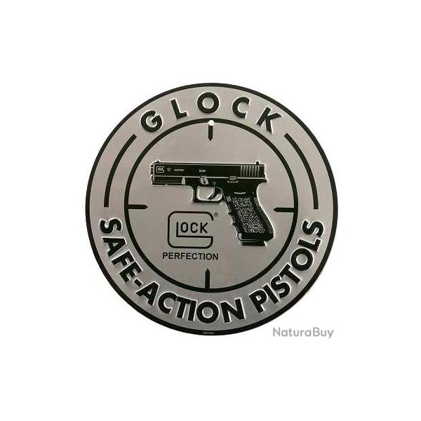 PANNEAU PUBLICITE GLOCK SAFE ACTION ALUMINIUM