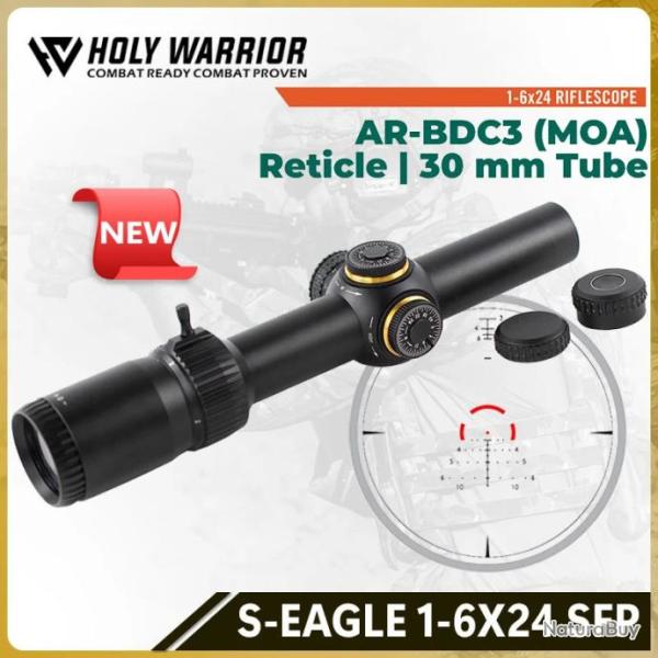 Holy Warrior Lunette De Vis�e SE Eagle 1-6x24 NF 1.93 Paiement en 3 ou 4 fois - LIVRAISON GRATUITE !