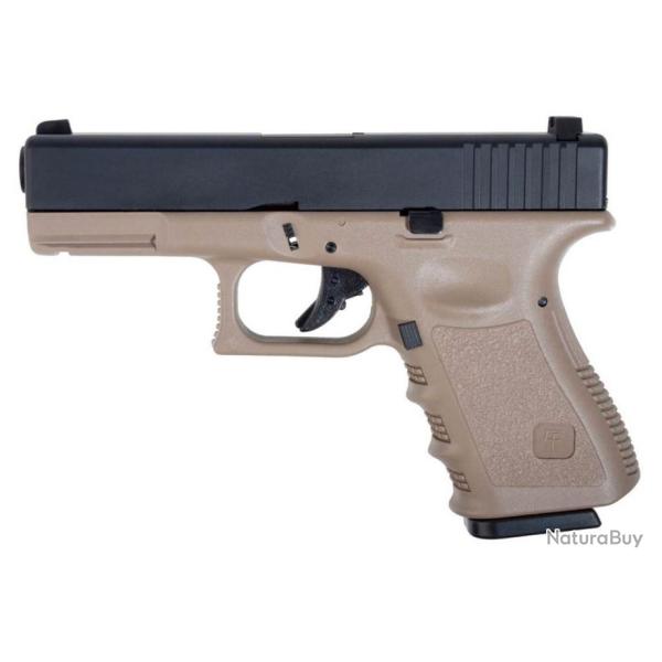 REPLIQUE GLOCK 19 SAIGO DEFENSE MK4 GBB TAN 0.9J GREEN GAS