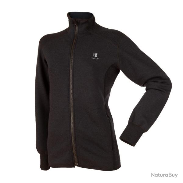 Veste femme chaude sportwear en laine m�rinos noir ou gris noir XS (extra small)