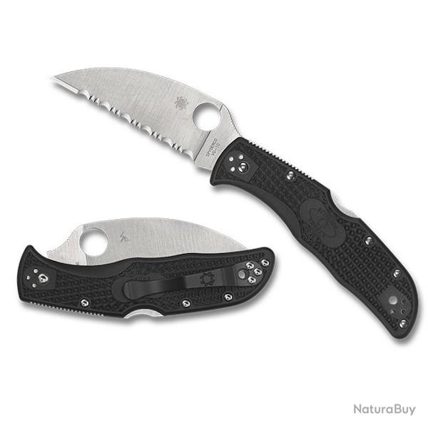SPYC243FSWCBK Couteau de poche dent� Spyderco Endela Wharncliffe