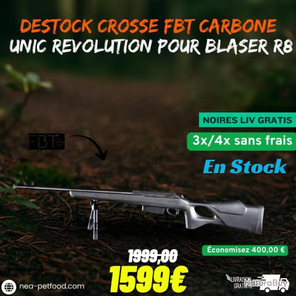 DESTOCK CROSSE FBT CARBONE UNIC REVOLUTION POUR BLASER R8