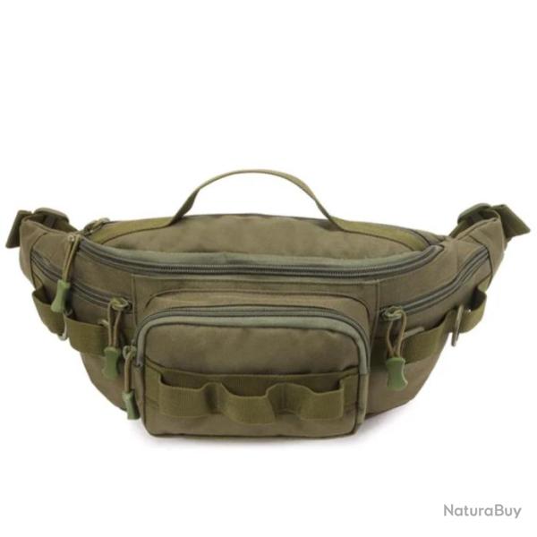 Sac Banane Militaire Multifonctionnel Syst�me Tactique Molle pour la Chasse, P�che, Randonn�e Vert