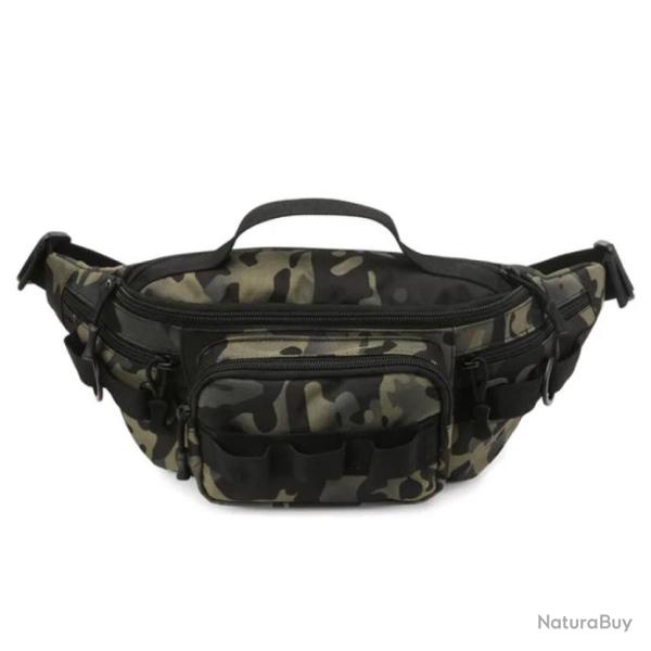 Sac Banane Militaire Multifonctionnel Syst�me Tactique Molle Chasse P�che Randonn�e Noir CP