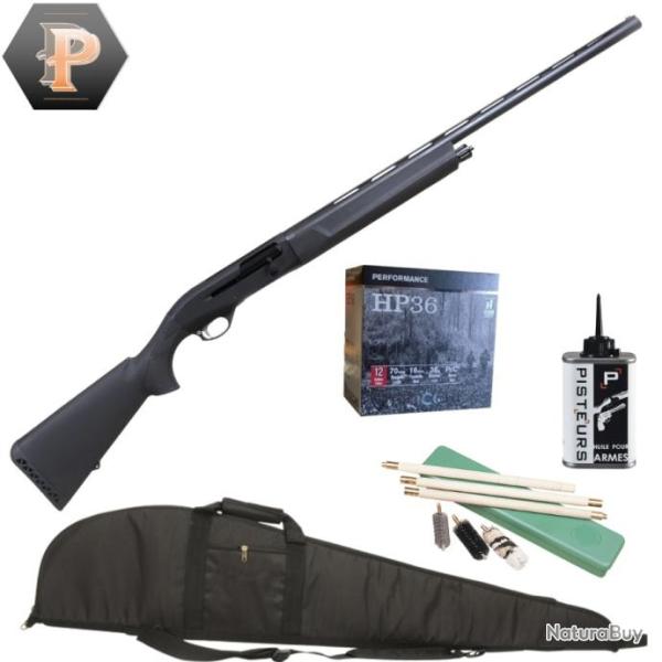 Fusil semi automatique Ege Arms FX12 synth�tique cal.12/76 canon 76cm + mun + fourreau + nettoyage