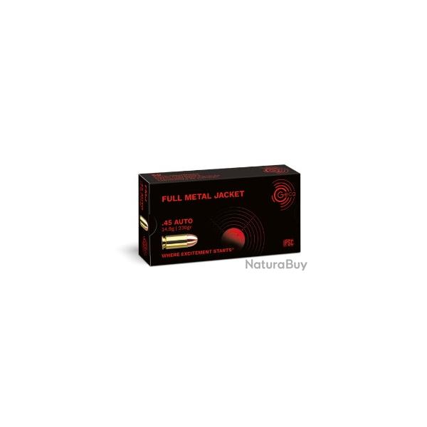 Munitions GECO cal.45 acp fmj 230gr 14.9g par 50