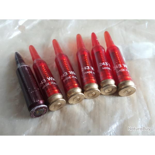 6 douilles amortisseuses 243 winchester