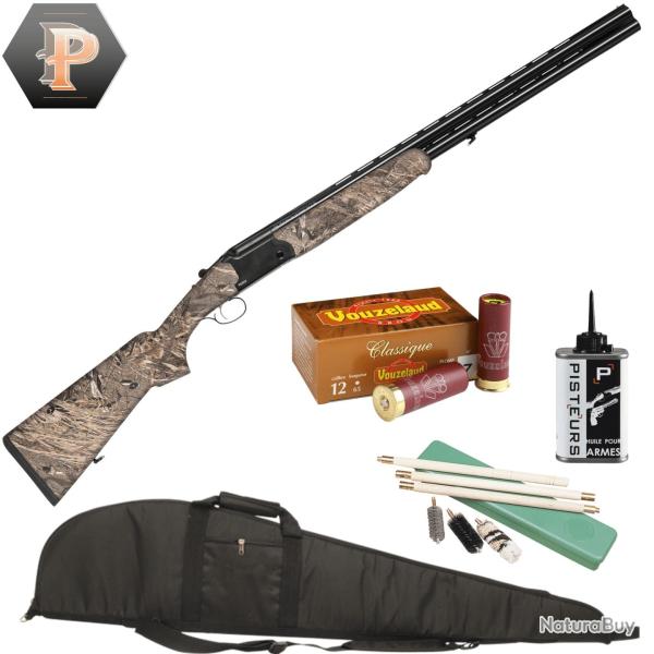 Pack Chasseur ! Fusil superpos� Yildiz SPZ SM Camo - Cal. 12/76 + mun + fourreau + nettoyage