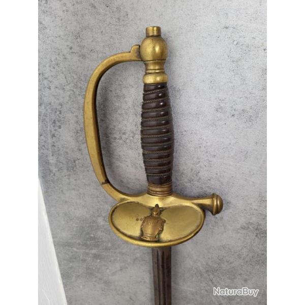 EPEE A CLAVIER D' OFFICIER CAPITAINE DU GENIE F BAILLY MAITRE XIX eme SIECLE