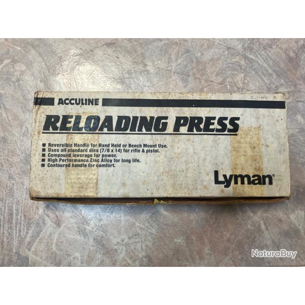 Boite d'origine pour presse Lyman Acculine avec doc . + autocollant cadeau
