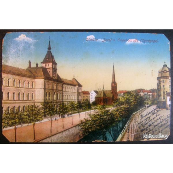 Carte postale ancienne Germany - Olm�tz. Josef v. Engel - Stra�e ( Synagoge ) 1900's