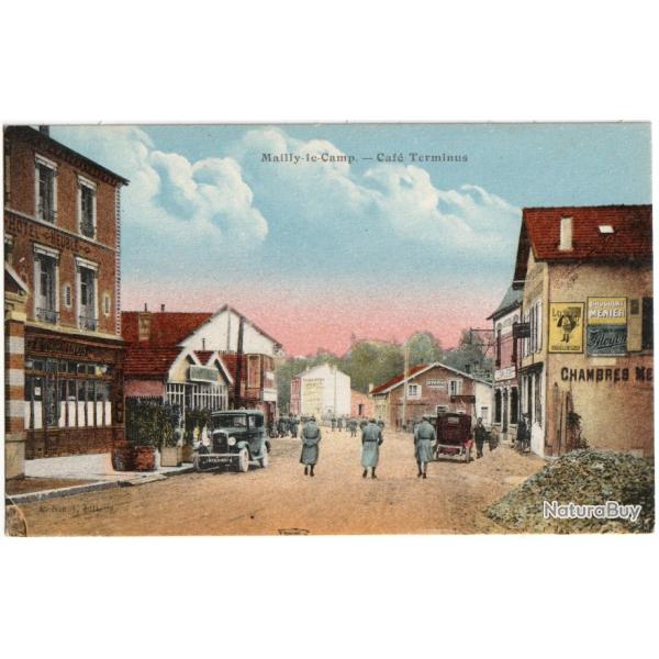 CPA MILITARIA  -  MAILLY-LE-CAMP  -  CAF� TERMINUS