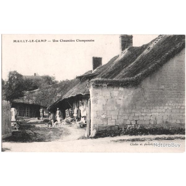 CPA MILITARIA  -  CAMP DE MAILLY  -  UNE CHAUMI�RE CHAMPENOISE