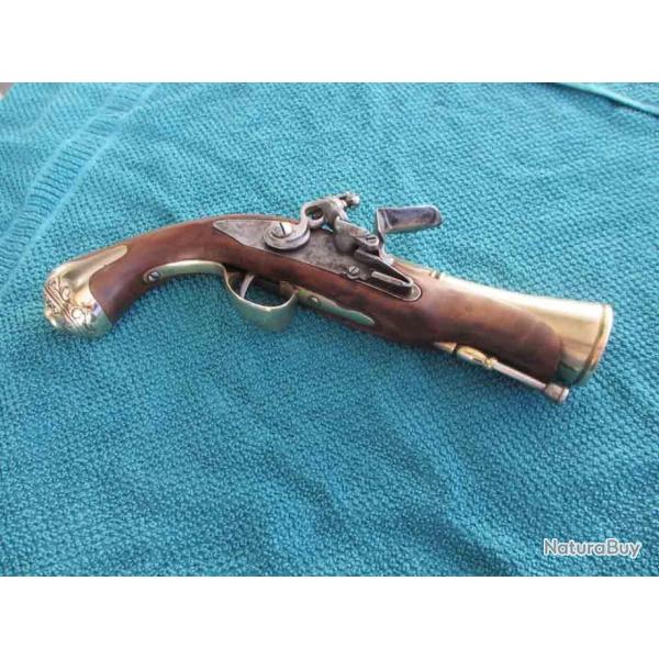 Pistolet � silex Tromblon de Marine canon laiton