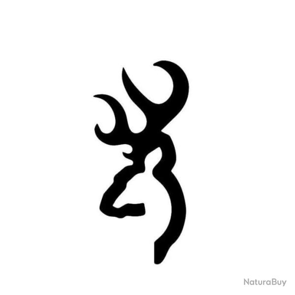 Autocollant BROWNING x2 chasse , d�co voiture camping car ou autres noir ,blanc,rouge ,or , bleu