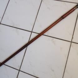 El&eacute;gante canne fusil 9mm bois corne Manu St Etienne fonctionnelle percussion centrale propre 88cm