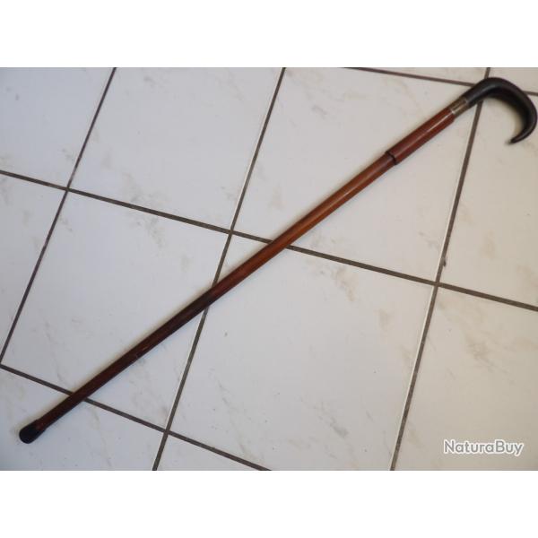 El�gante canne fusil 9mm bois corne Manu St Etienne fonctionnelle percussion centrale propre 88cm