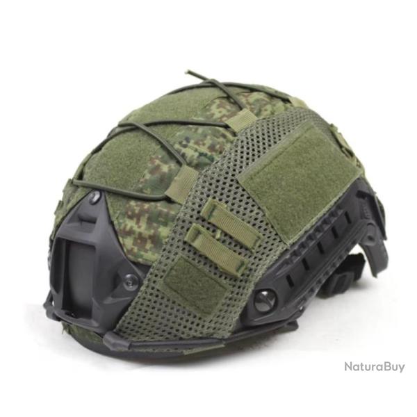 Couvre Casque Tactique pour Casque FAST - Protection et Confort Suppl�mentaire vert Fonc� Acu
