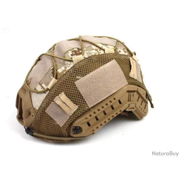 Couvre Casque Tactique pour Casque FAST - Protection et Confort Suppl�mentaire Sable Acu