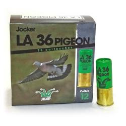 DC 25 ! Cartouches Jocker LA 36 Pigeon - Cal. 12/70/25 Verte