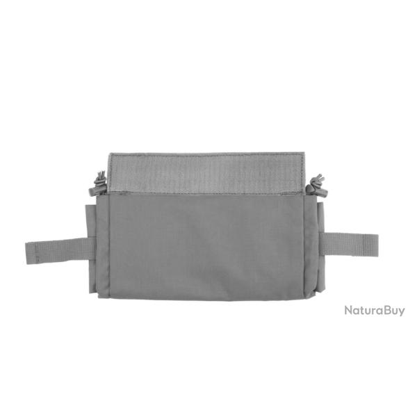 Pochette Tactique de Premiers Secours IFAK - Tissu Cordura 500D, Fixation � Crochet et Boucle Gris