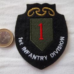 &eacute;cusson militaire 1&egrave;re division d'infanterie US Army insigne tissu