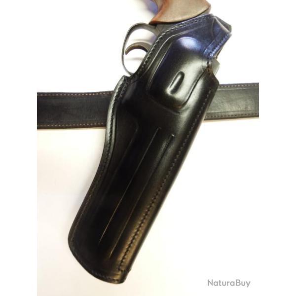 ETUI cuir COMBAT FBI pour S&W carc N en 6P1/2 (fabrication artisanale fran�aise )