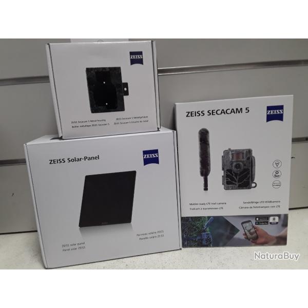 Piege photographique Zeiss SECACAM 5 + boitier de securite + panneau solaire