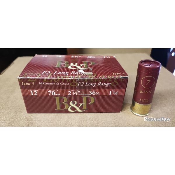 10 CARTOUCHES B&P - F2 LONG RANGE - N�7 - GR 36N - NEUF