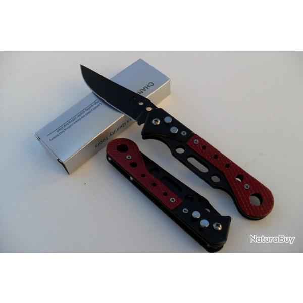 Couteau Automatique Lame Acier 8,5 Cm Manche Acier/R�sine 12 Cm Outdoor