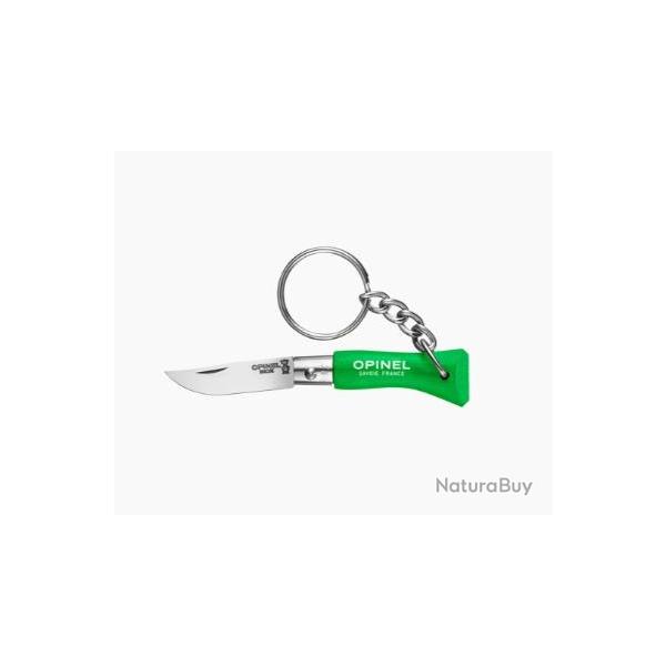 COUTEAU PLIANT OPINEL N�2 PORTE CL�S vert prairie