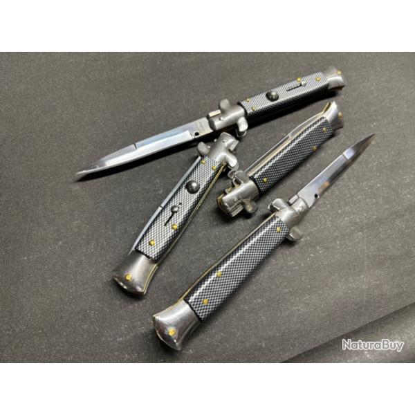 couteau automatique � cran d'arr�t gris 2