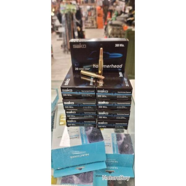 2 bo�tes de 20 balles sako cal 308win hammerhead 180gr