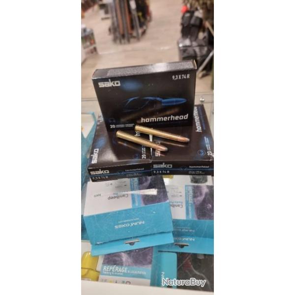 1 bo�te de 20 balles sako 9 .3x74 r hammerhead 286gr