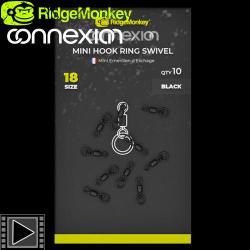 Emerillon &agrave; Anneau RidgeMonkey Connexion Mini Hook Ring T18 (par 10)