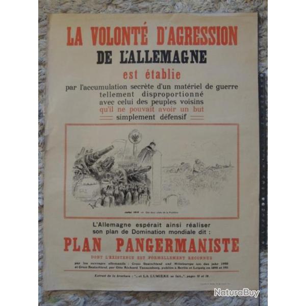 Affiche propagande Premi�re Guerre mondiale 14-18 WW1