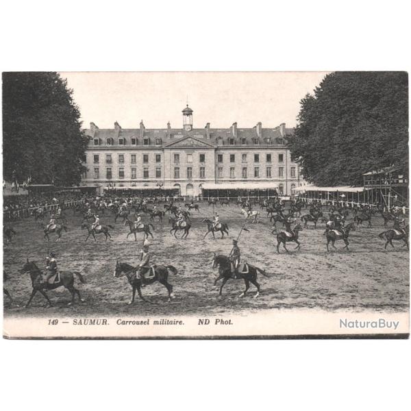 CPA MILITARIA  -  SAUMUR  -  CARROUSEL MILITAIRE