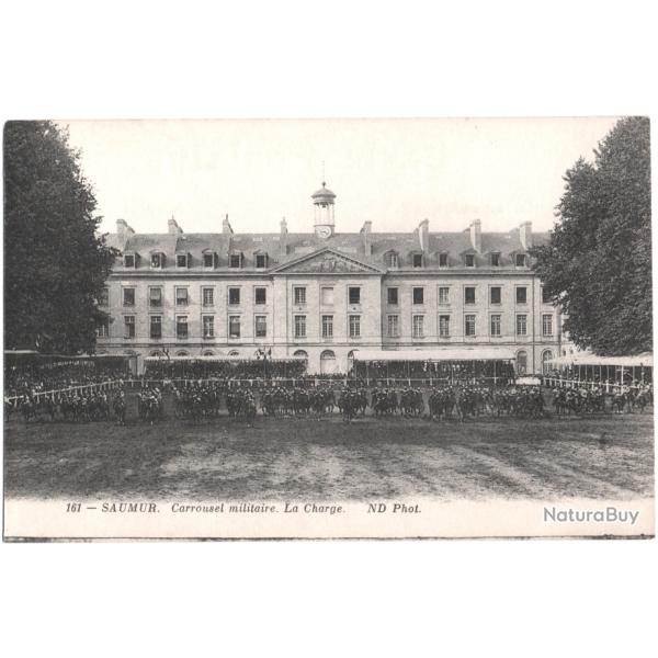 CPA MILITARIA  -  SAUMUR  -  CARROUSEL MILITAIRE  -  LA CHARGE