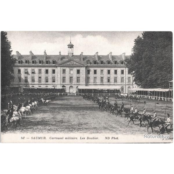 CPA MILITARIA  -  SAUMUR  -  CARROUSEL MILITAIRE  -  LES DOUBLER