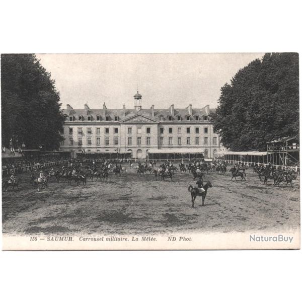 CPA MILITARIA  -  SAUMUR  -  CARROUSEL MILITAIRE  -  LA M�L�E