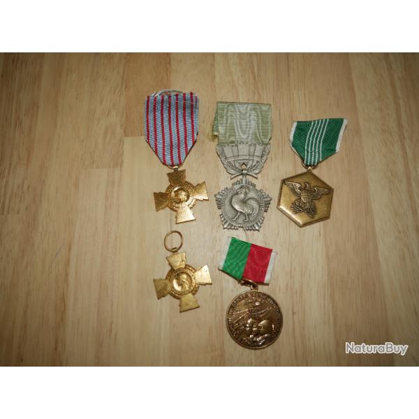 Lot de m�dailles divers FR, US, Bulgare,...