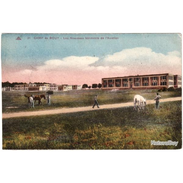 CPA MILITARIA  -  CAMP DE BOUY  -  LES NOUVEAUX B�TIMENTS DE L'AVIATION