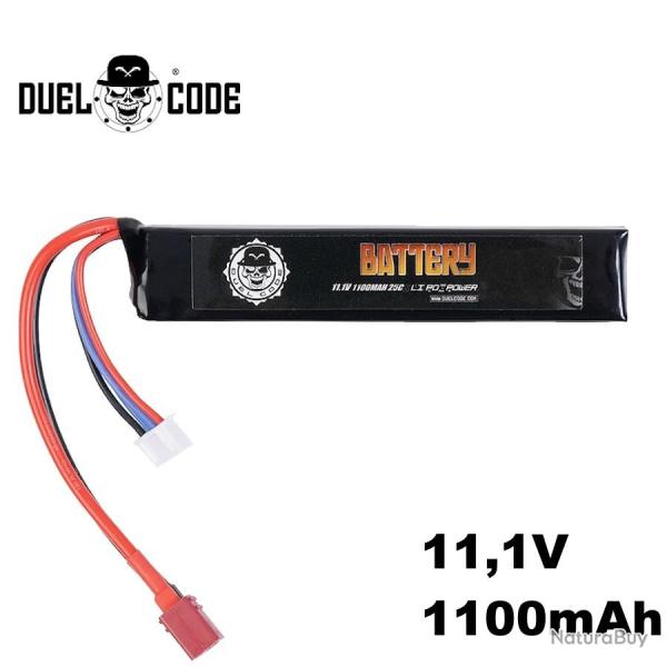 Batterie Lipo 11.1V 1100MAH 25C, rechargeable, l�g�re, haute capacit�, connection T-DEAN - DUEL CODE