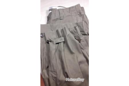 Pantalon Militaire US M-1943 WW2 Reproduction - Coton Kaki Taille 38 Occasion Très Bon état