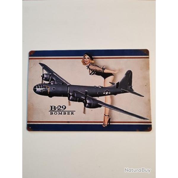 PLAQUE MTAL VINTAGE "B-29"