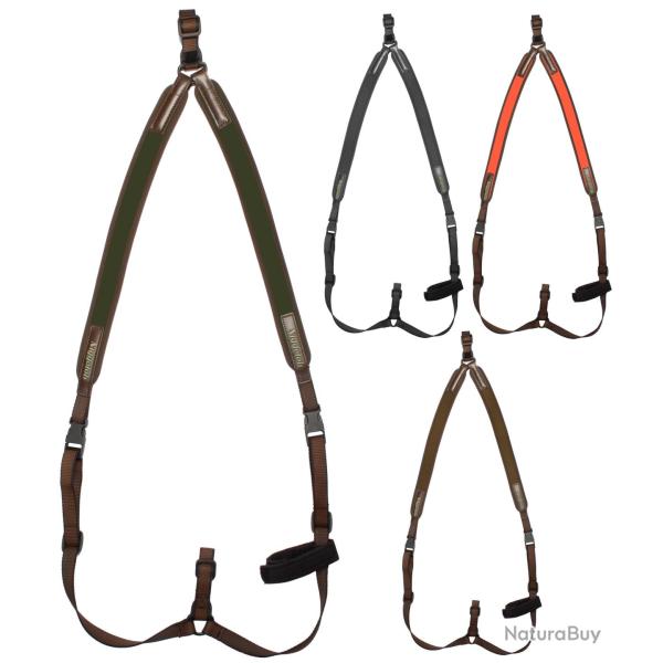 Bretelles en n�opr�ne type ''SAC � DOS'' pour carabine - Niggeloh Marron