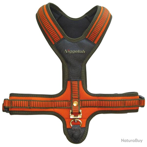 Harnais n�opr�ne orange pour chien Niggeloh Orange