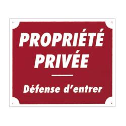 Panneau akilux ''Propri&eacute;t&eacute; priv&eacute;e'' 30 x 25 cm