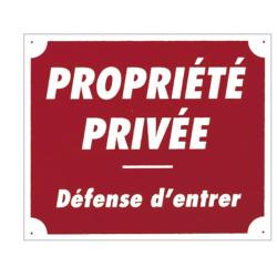Panneau ''Propri&eacute;t&eacute; priv&eacute;e'' 30 x 25 cm